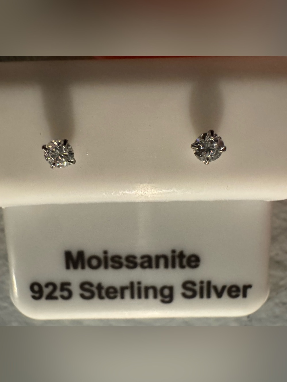 0.2ct GRA Moissanite Stud Earrings in 925 Sterling Silver - Picture 5 of 8